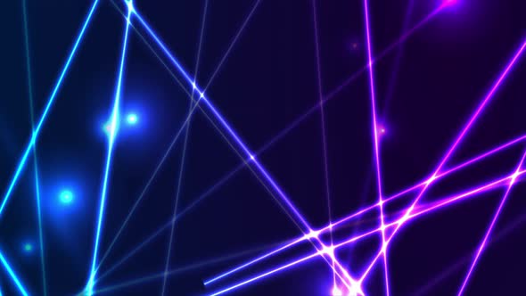 Blue Ultraviolet Neon Glowing Lines