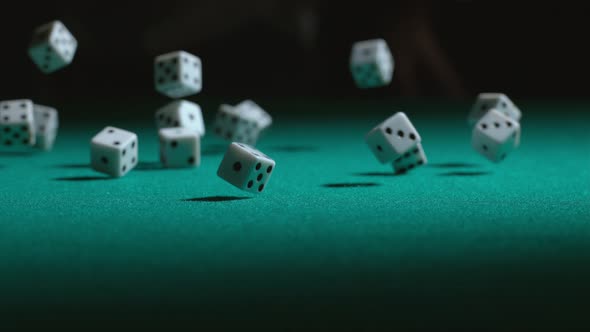 Dice falling in slow motion; shot on Phantom Flex 4K at 1000 fps alt