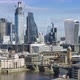 Skyline of London financial district fronted by the River Thames. - VideoHive Item for Sale