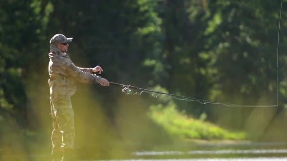 Fly Fishing on the Scenic River.