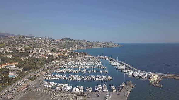 Sanremo Port Harbor Aerial