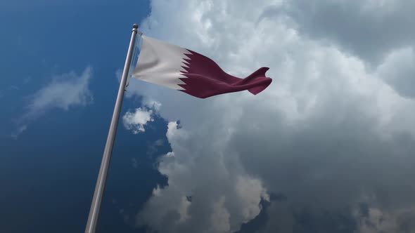 Qatar Flag Waving 2K