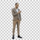 Businessman using mobile phone, Alpha Channel - VideoHive Item for Sale