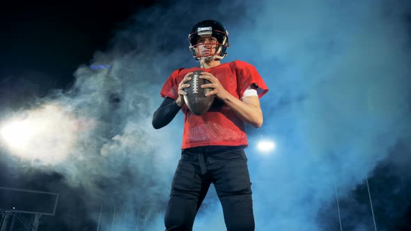 American Football Player, Close Up