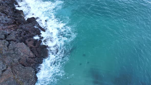 Sea Near the Coast - Close-up Aerial View of the Coastal Seascape