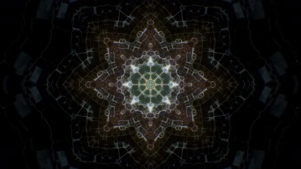 Dark Stained Glass Kaleidoscope 4K Loop 01