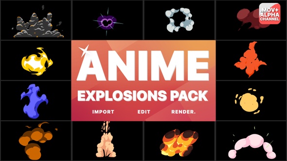 Anime Explosions Pack | Motion Graphics alt