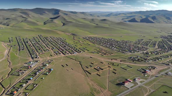 Aerial Mongolian City