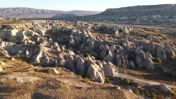 Cappadocia Landscape Aerial View, Turkey, Goreme National Park