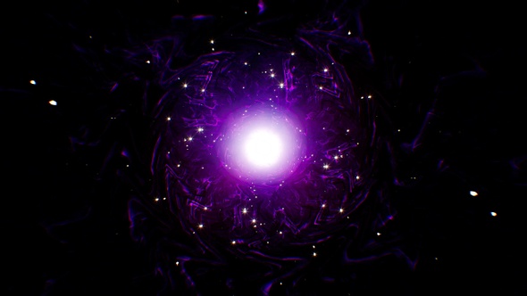 Abstract Glittering Purple Wavy Energy Loop 4K