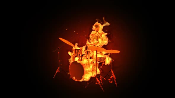 Burning Skeleton - Drums Show alt