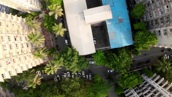 drone shot birds-eye view andher marol Mumbai india  wide angle