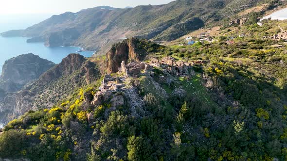 Mountain landscape aerial view 4 K Turkey Alanya