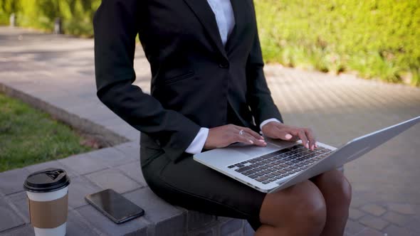 Mixed ethnicity business woman wearing a face mask