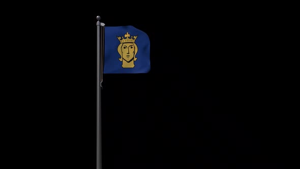 Flag Of Stockholm With Alpha 2K