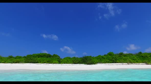 Aerial top view sky of tropical coastline beach adventure by blue sea with bright sandy background o