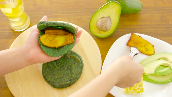 Arepas, Venezuelan dish made of corn flour