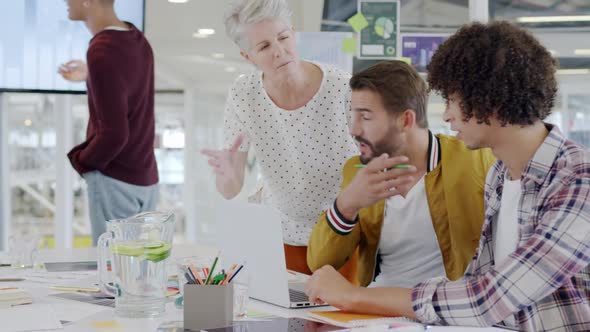 Creatives working in a modern office