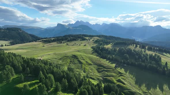 Beautiful summer day in the Dolomites mountains