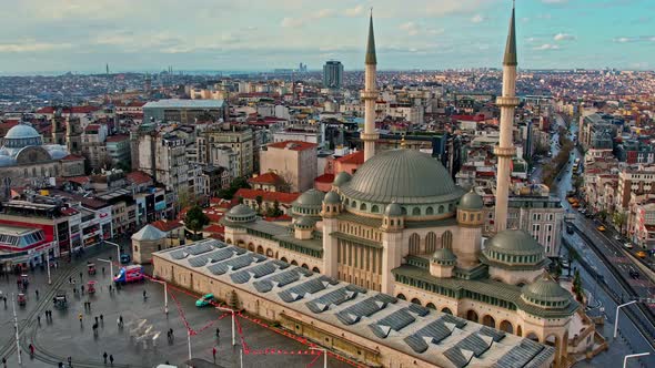 Taksim Square And Mosque