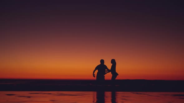 Young couple by the sea