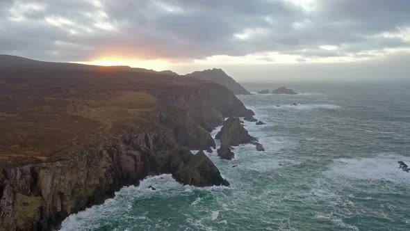 The Amazing Coastline at Port Between Ardara and Glencolumbkille in County Donegal - Ireland