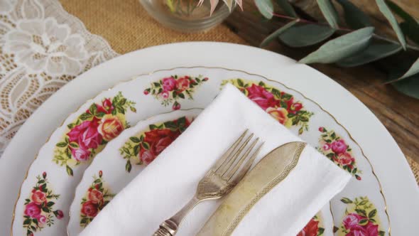 Various cutlery on wooden table 4k