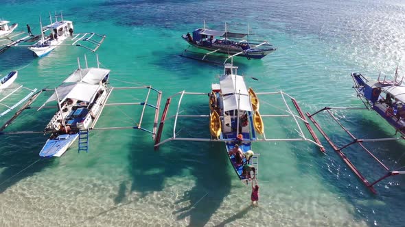 Aerial view of Boats