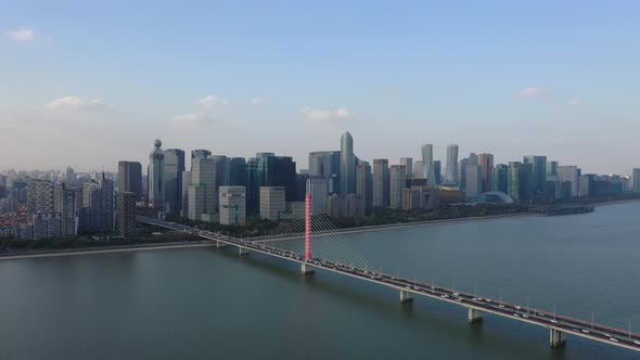 Busy traffic road in hangzhou china