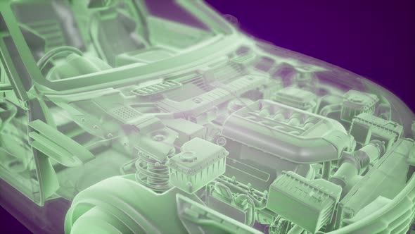 Detailed Car Engine and Other Parts alt