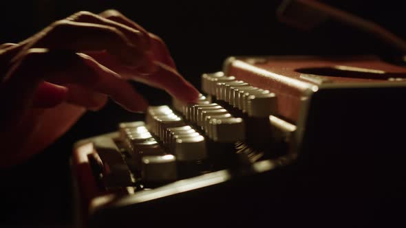 Old Typewriter Closeup