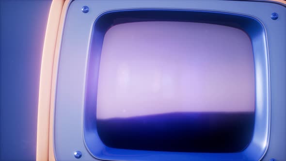 Retro TV on Blue Sky Background alt