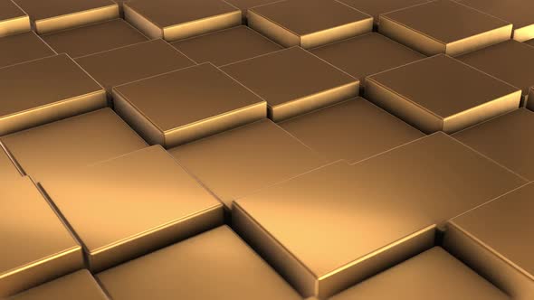 Abstract GoldCubes Background