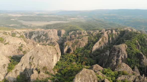 Aeerial Birtvisi Fortress.Long Fly Over