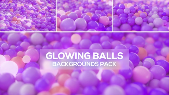 Purple Gradient Glowing Balls Backgrounds Pack