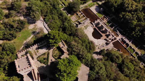 Drone View of Remains of Ancient Ruins