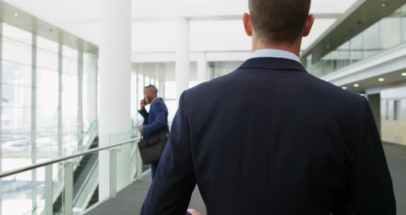 Young business people in a modern office building