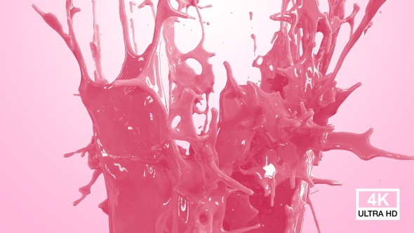 Strawberry Milkshake Crown Splash 4K alt