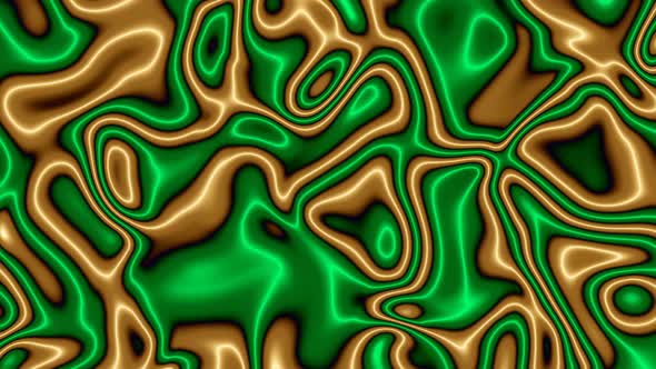 Brown Green Color Abstract Material Liquid Background Animation