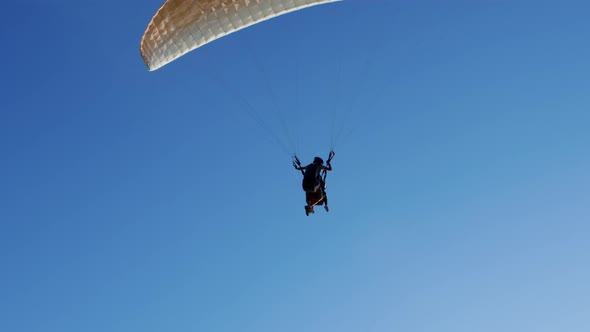 Parachutist Jumps with Instructor