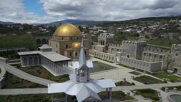 Aerial View of Rabati Fortress in Akhaltsikhe, Georgia