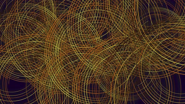 Yellow green pattern with lines. Circle wave shape. Abstract background animation