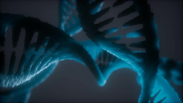 Loop Double Helical Structure of Dna Strand Close-up Animation alt