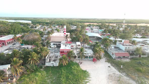 The little port of Sisal in yucatan