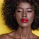 Black Woman with Red Lips Looking at Camera - VideoHive Item for Sale