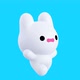 Funny Looped cartoon kawaii Bunny character. Cute emotions and move animation. 4k video - VideoHive Item for Sale
