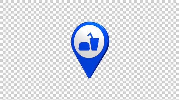 Food Court Map Pin Location Icon