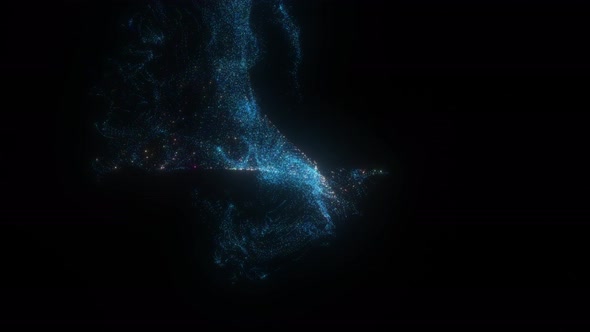 Magic Blue Particles Background alt