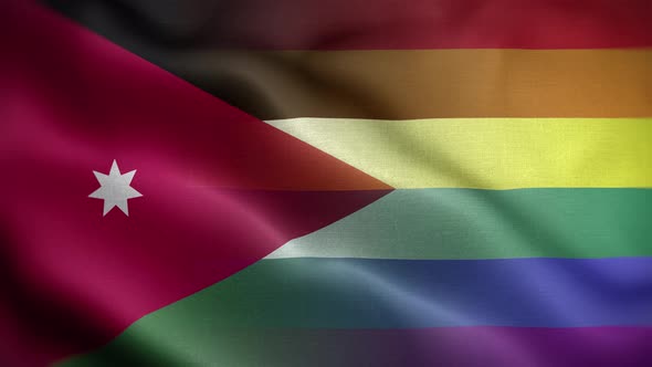 LGBT Jordan Flag Loop Background 4K