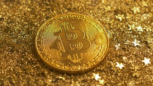 Macro Model Surrounded By Sparkles Made By Bitcoin System